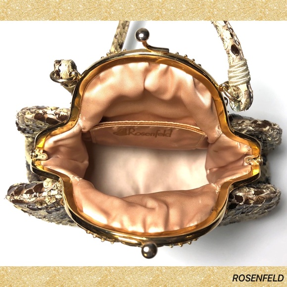 Rosenfeld Python Snakeskin Repoussé Evening Bag - Picture 8 of 8